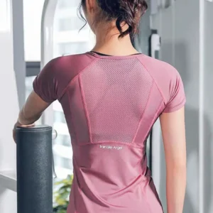 Ladies Sportswear Yoga Wear Women’s Sports T-Shirt  Top Fitness Clothes Running