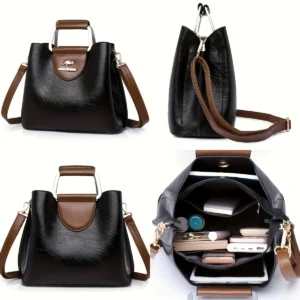 Women’s Fashion Tote Bag with Multiple Pocket, Vintage Crossbody Bags for Women Daily Handbag Shoulder Bag, Phone Purse Pouch