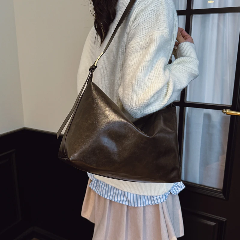 Crossbody Bags for Women Large Capacity Simple Design Handbags Solid Shoulder Bags Female Casual Travel Shopping Commuting Totes - Image 5