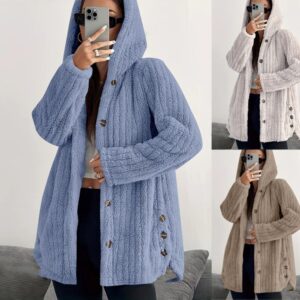 Women’s Plush Hooded Coat