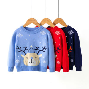 Kids’ Reindeer & Snowflake Sweater