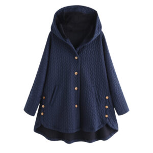 Women’s Button-Front Hooded Coat
