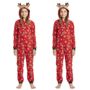 Reindeer Print Winter Pajamas