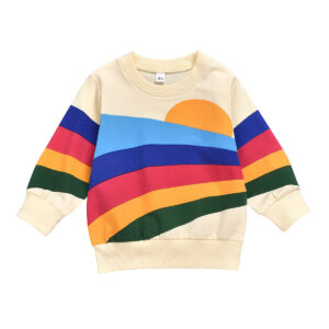 Kids’ Rainbow Print Long-Sleeve Top