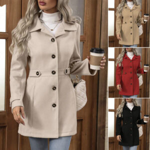 Women’s Single-Breasted Lapel Coat