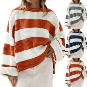 Women’s Striped Batwing Sweater