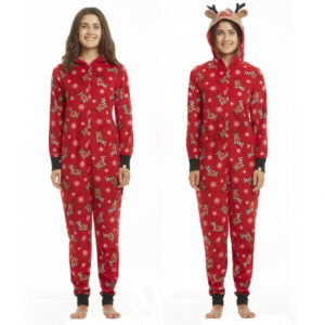 Reindeer Print Winter Pajamas