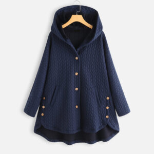 Women’s Button-Front Hooded Coat