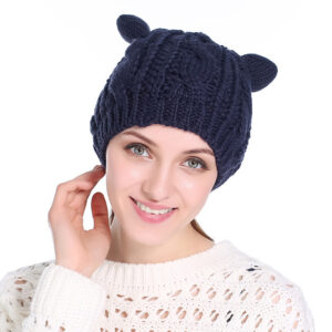 Cat-Ear Knit Beanie