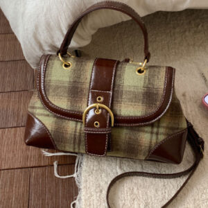 Plaid Flap Crossbody Bag