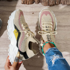 Women’s Mesh Lace-Up Sneakers