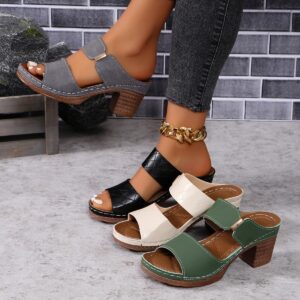 Women’s Plaid Block-Heel Sandals