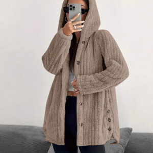 Women’s Plush Hooded Coat