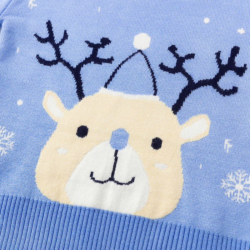 Kids' Reindeer & Snowflake Sweater - Image 3