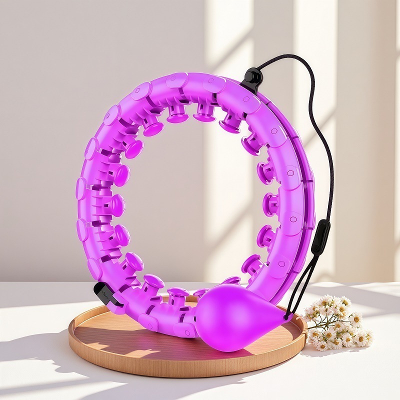 Adjustable Exercise Hoop in Purple, 24 knots