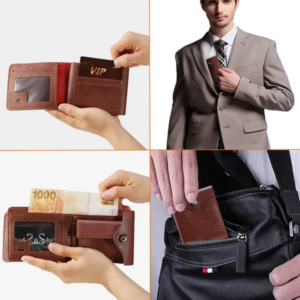 Men’s Faux Leather Bifold Wallet