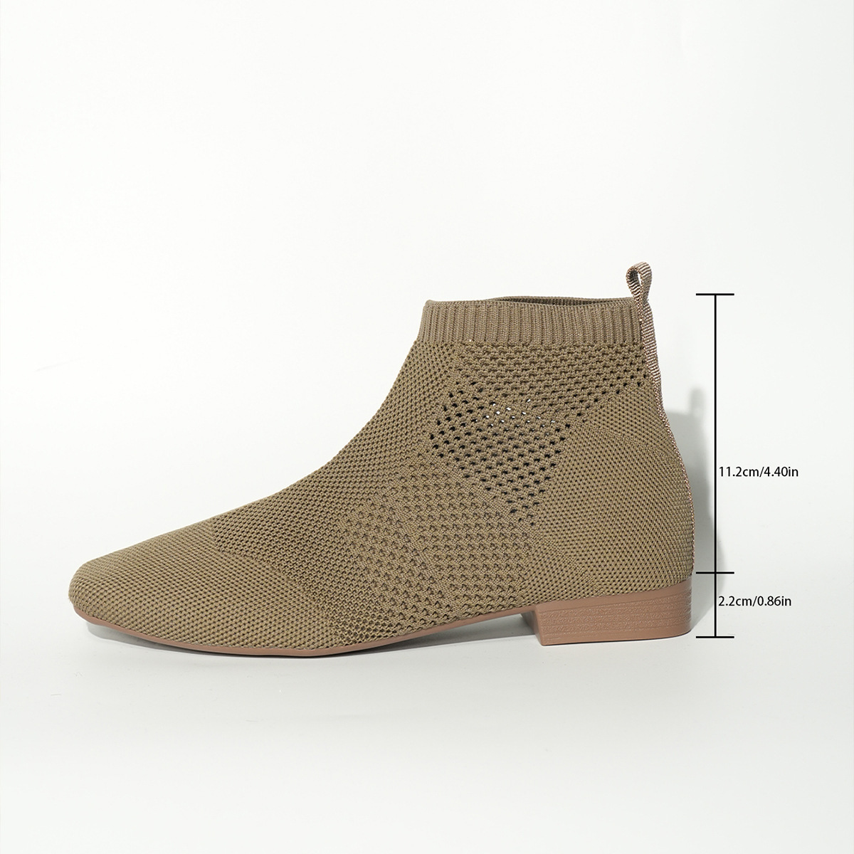 Women's Knit Ankle Boots in Camel