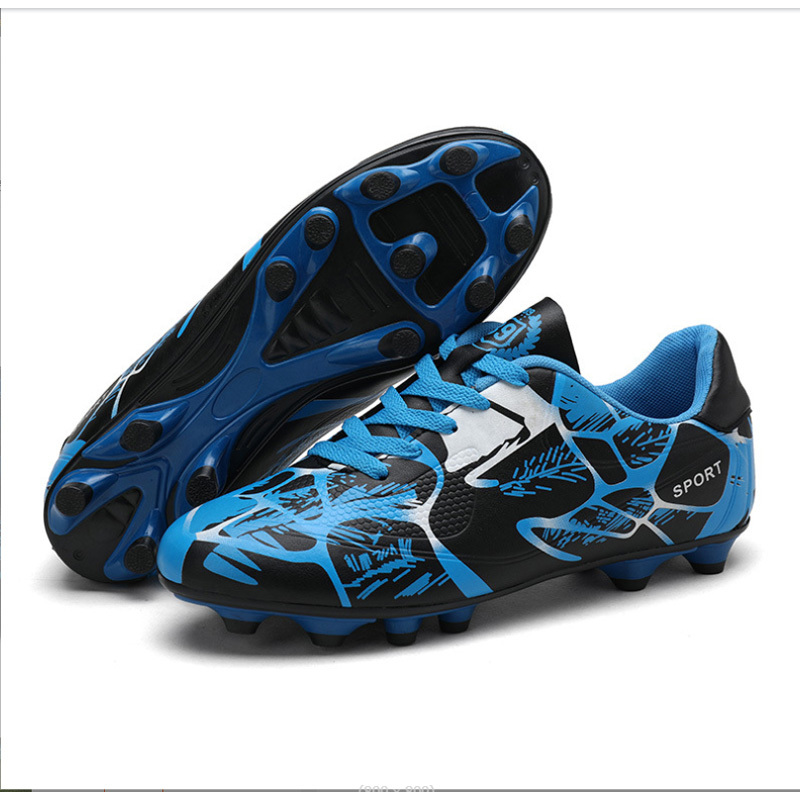 Blue Low-Top Football Cleats