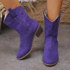 Women’s Embroidered Mid-Calf Western Boots