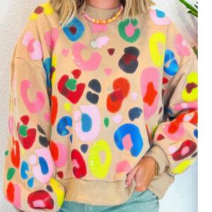 Leopard Print Crewneck Sweatshirt