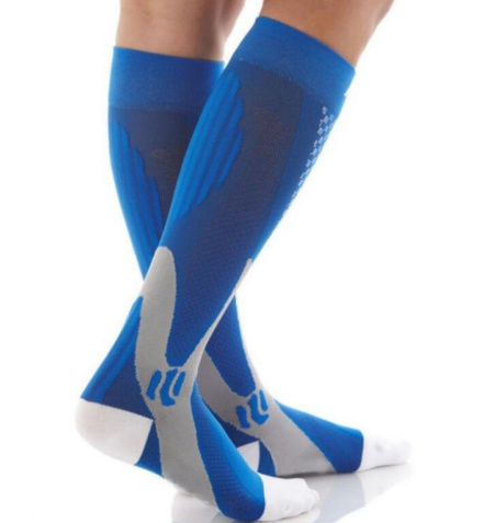 Knee-High Athletic Socks in Blue 6PC
