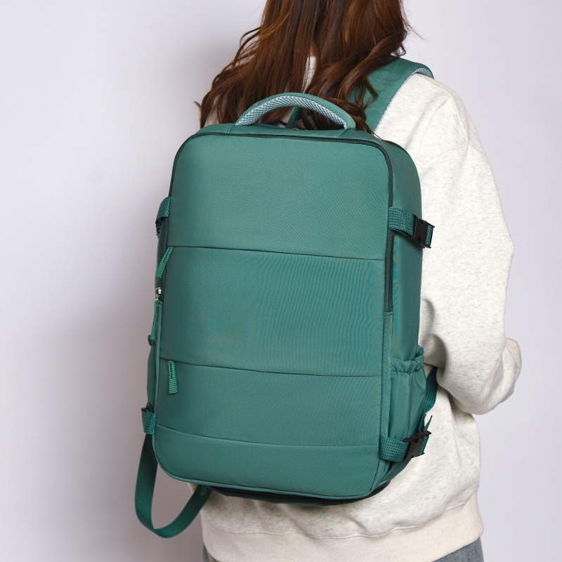 Multi-Pocket Travel Backpack in Green