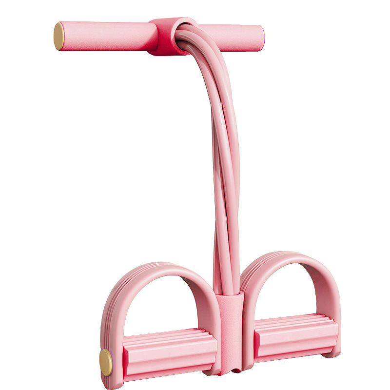 Six-Tube Pedal Resistance Exerciser in Pink