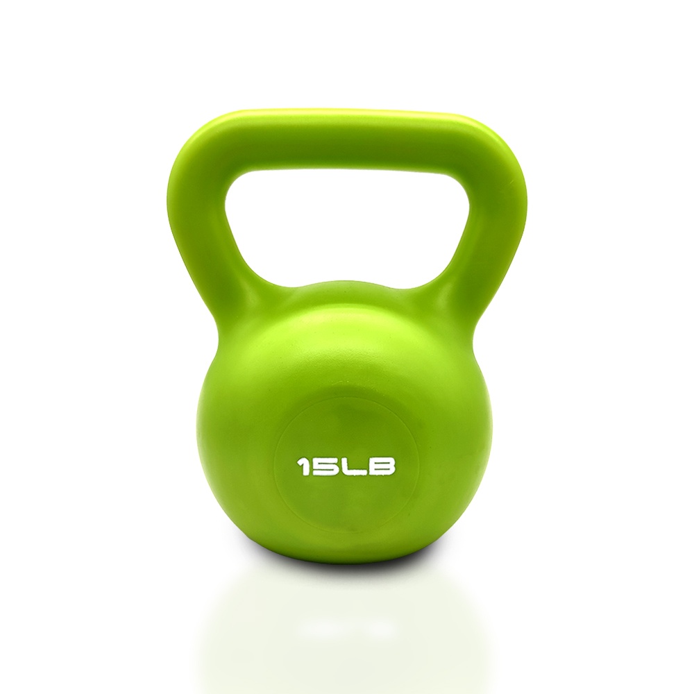 15 lb Plastic Shell Kettlebell in Green