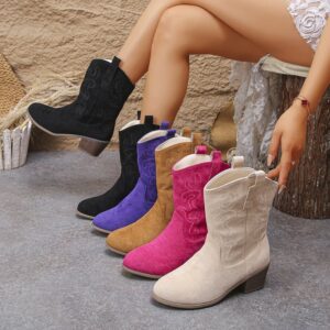 Women’s Embroidered Mid-Calf Western Boots