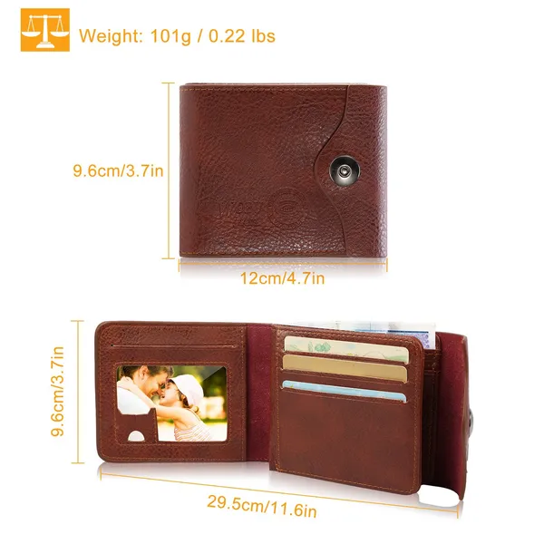 Men's Faux Leather Bifold Wallet